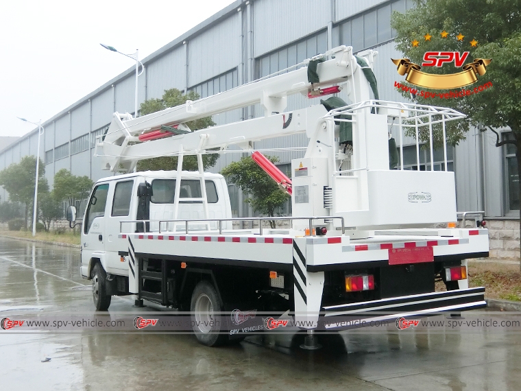 Left back view of 18m Aerial Platform Truck ISUZU